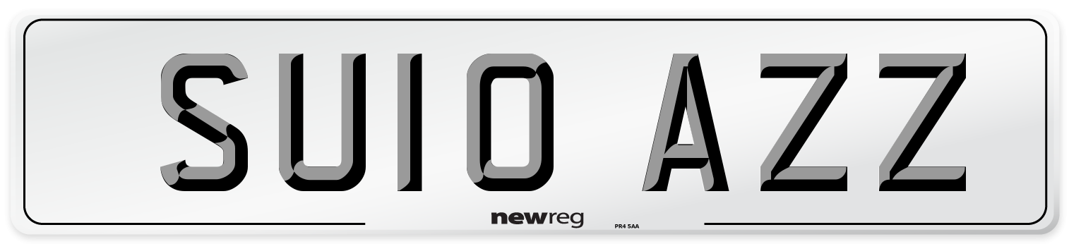 SU10 AZZ Number Plate from New Reg